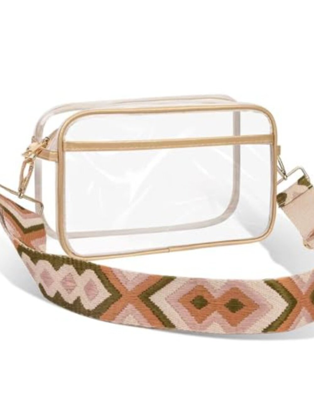 Waterproof Clear PVC Crossbody Bag Stadium Approved Boho Strap Tassel